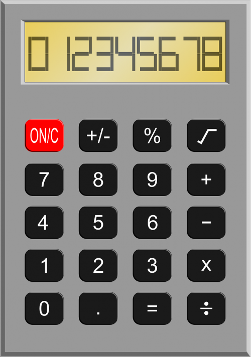 calculator maths retro