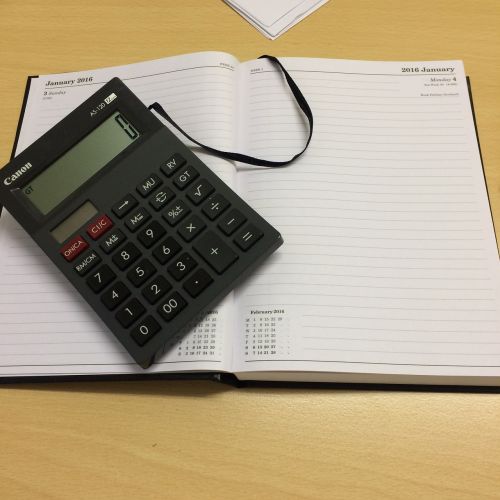 calculator work accountancy