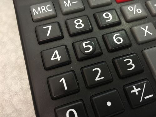 calculator black number
