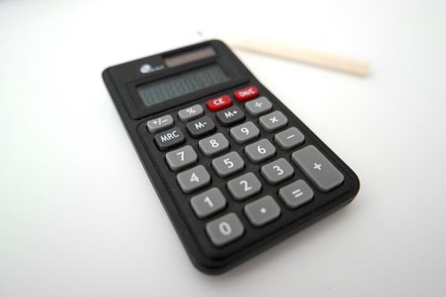 calculator pencil office
