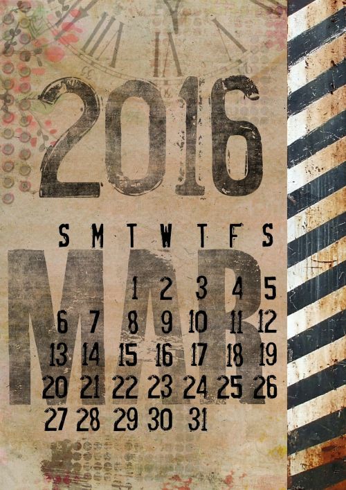 calendar 2016 march