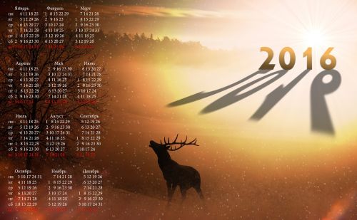 calendar 2016 new year's eve