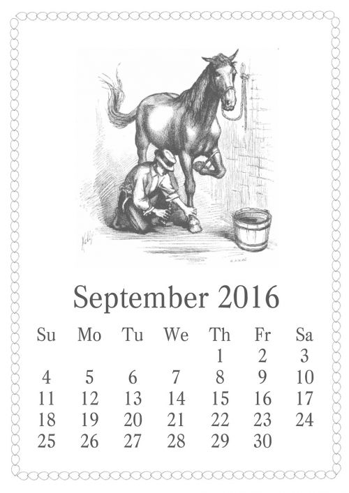 calendar september 2016