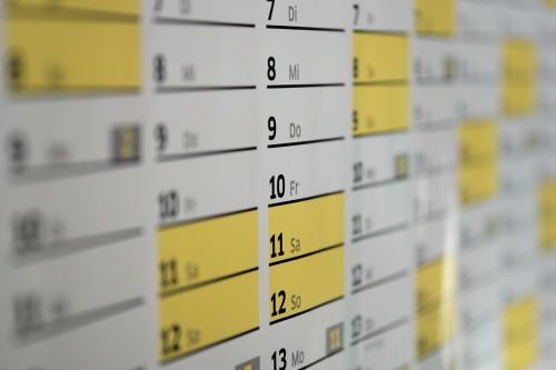 calendar wall calendar days