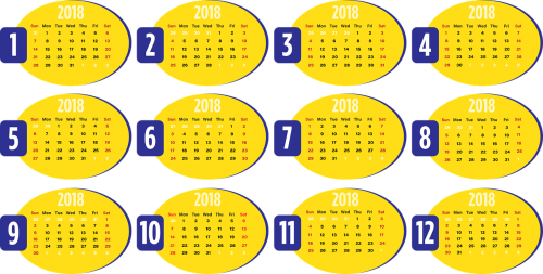 calendar business 2018