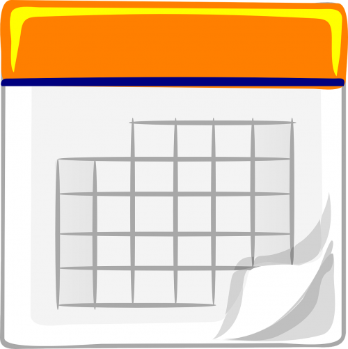 calendar blank orange