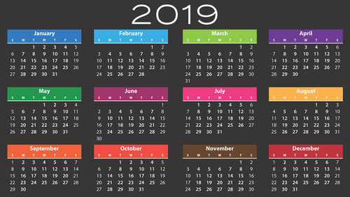 calendar  2019  agenda