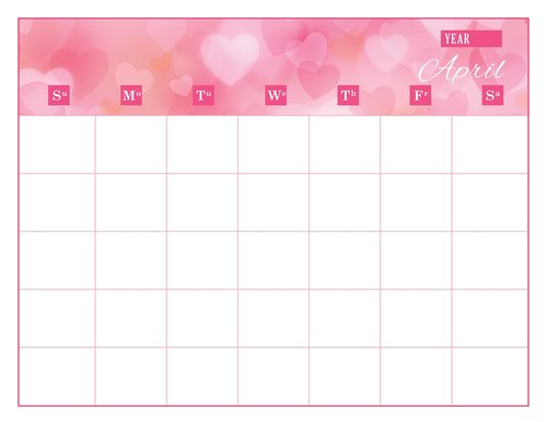 calendar  calendar template  april