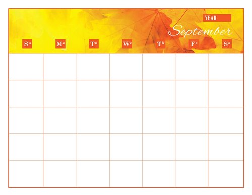 calendar  calendar template  september