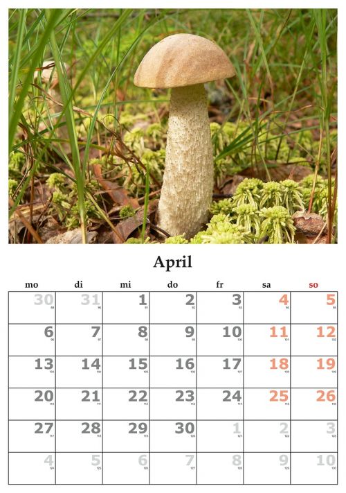 calendar month april