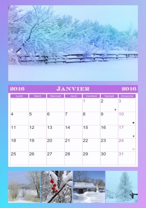 Calendar January 2016