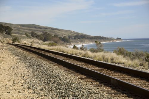 California Beach Railroad Tracks