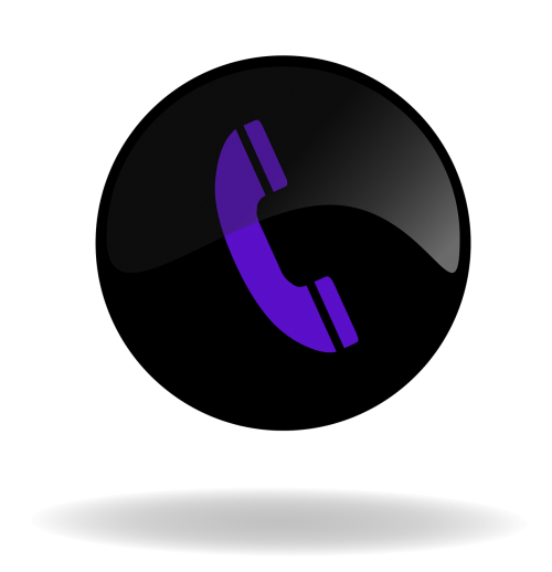 call call button black and purple button