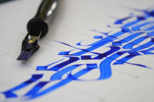 calligraphy letter lettering