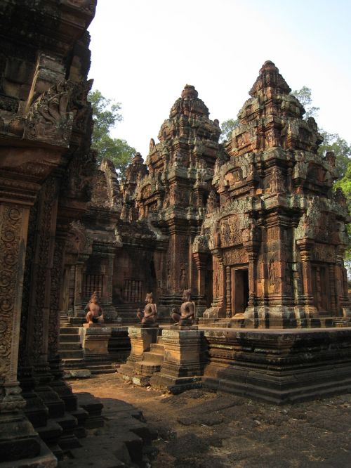 cambodia wu at angkor wat carved stone