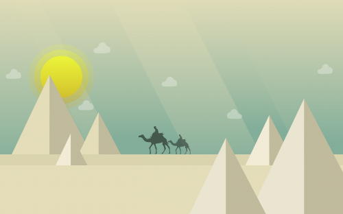 camel desert pyramid