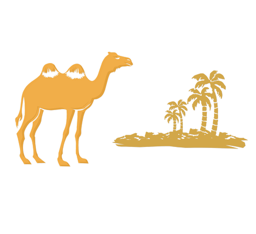 camel  tree  desert