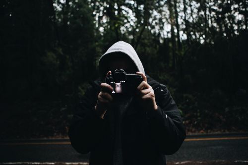 camera forest man