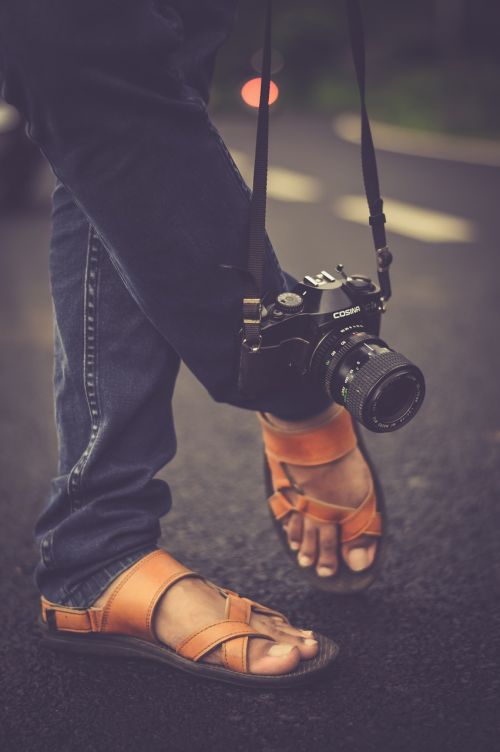 camera feet footwear