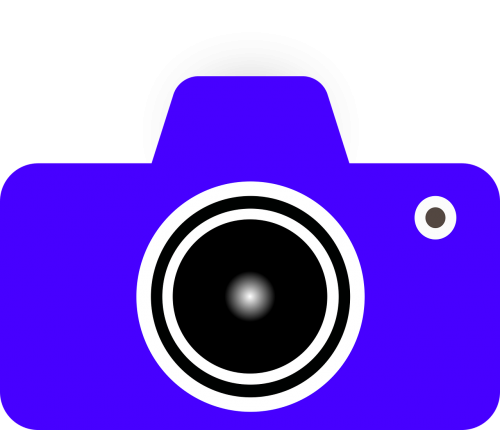 camera blue simple