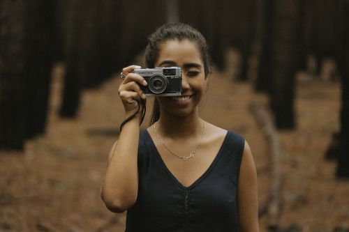 camera film woman