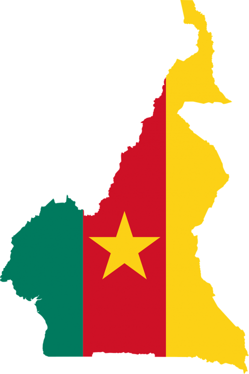cameroon flag map