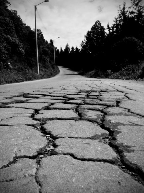 road asphalt way