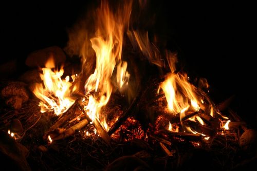 camp fire fire flame