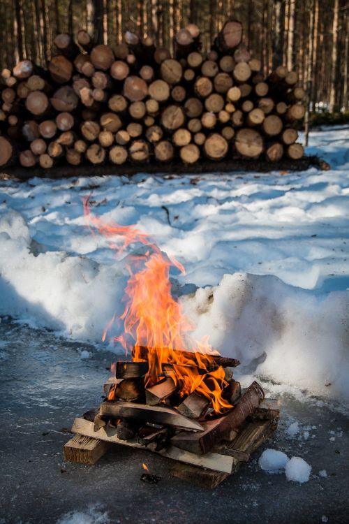 campfire fire winter