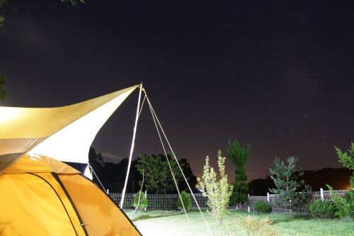camping night star