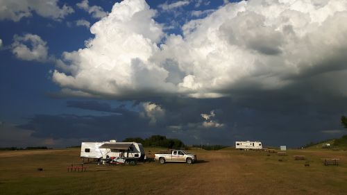 camping clouds travel