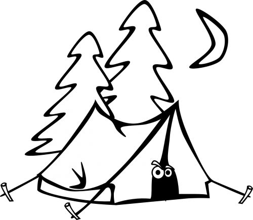 camping tent eyes