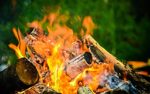 camping  bonfire  ural