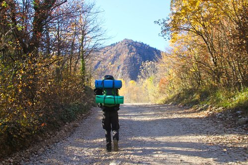 camping  backpack  mountains