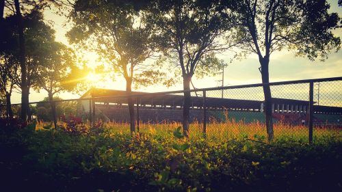 campus sunset playground