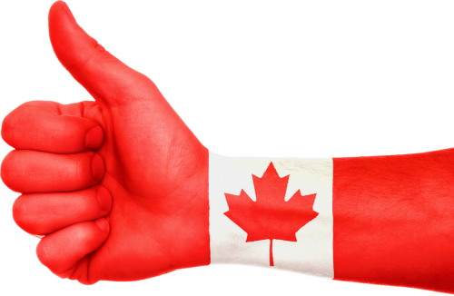 canada hand flag