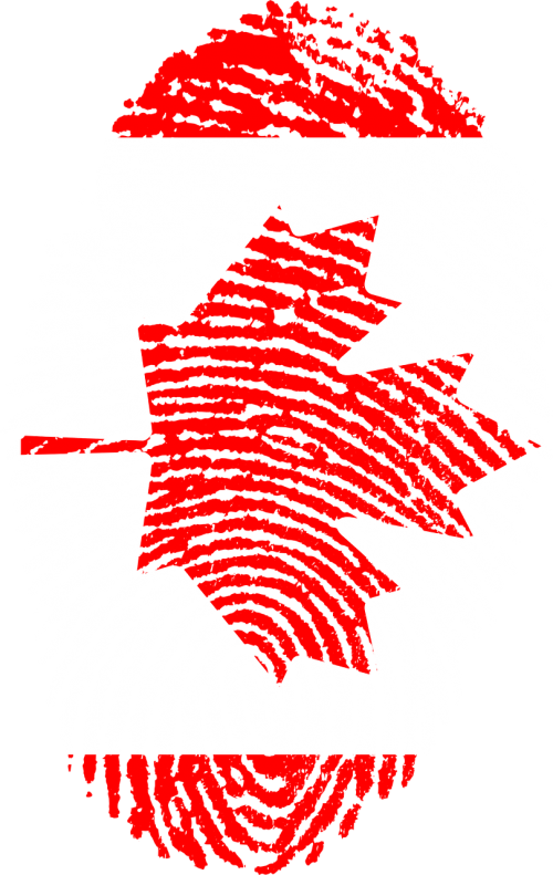 canada flag fingerprint