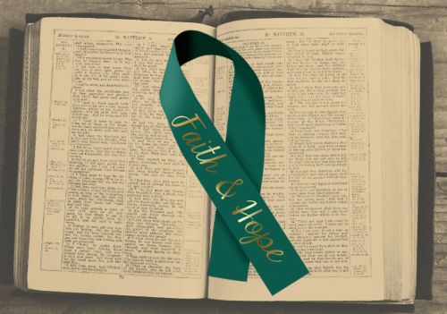 cancer ribbon bible faith