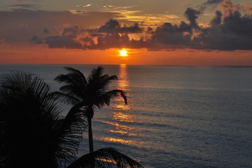 cancun ocean sunset