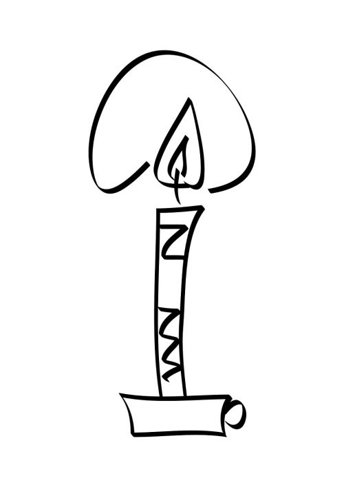 candle drawing graphic