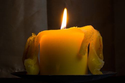 candle flame yellow