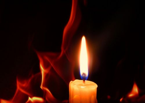 candle burns flame