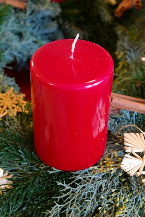 candle red wax candle