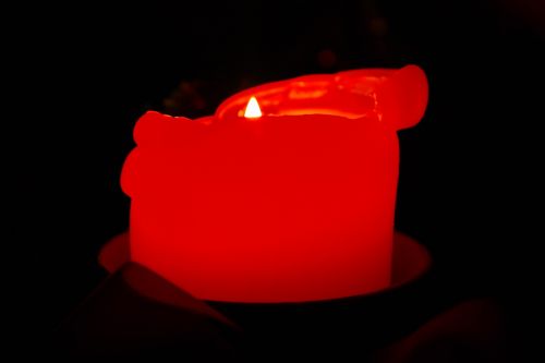 candle red bright