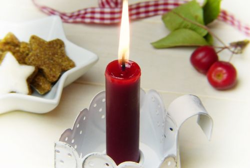 candle red embellishment