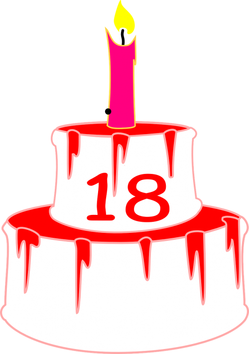 candle birthday cake 18