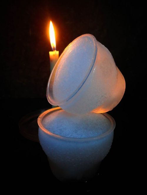 candle light glass