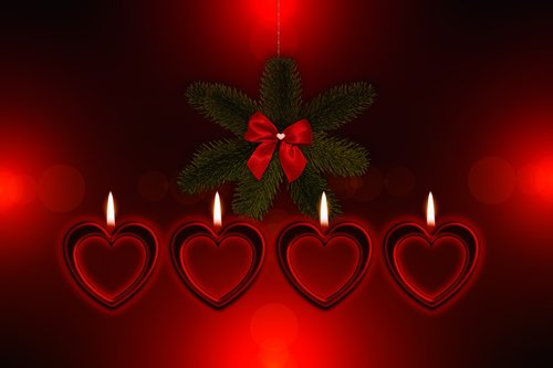 candle  advent  heart