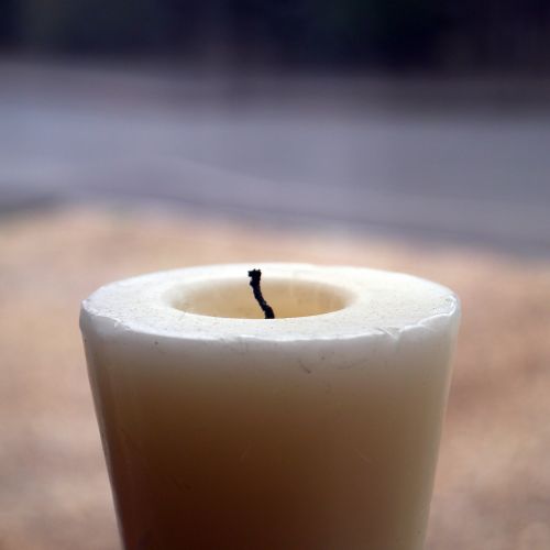 candle wax extinguished