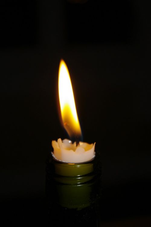 candle flame bottle